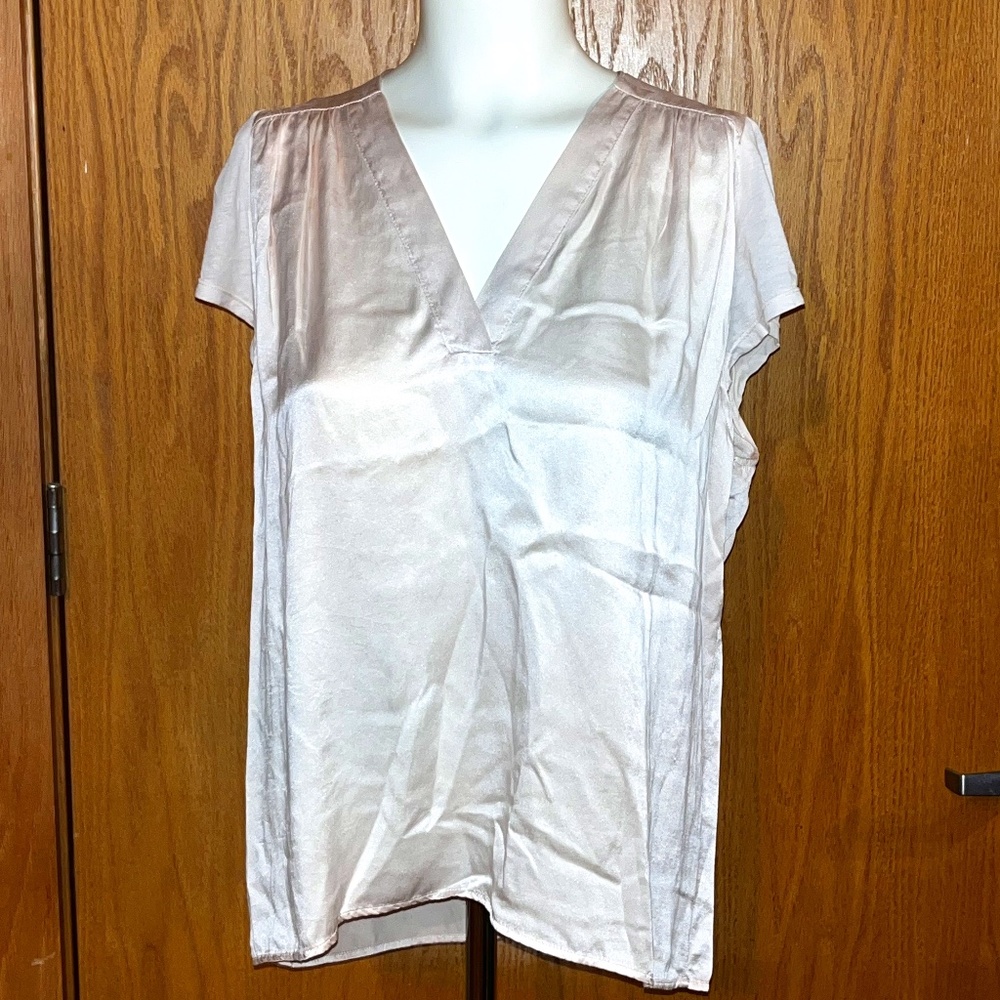 Monrow Pink Silk Top